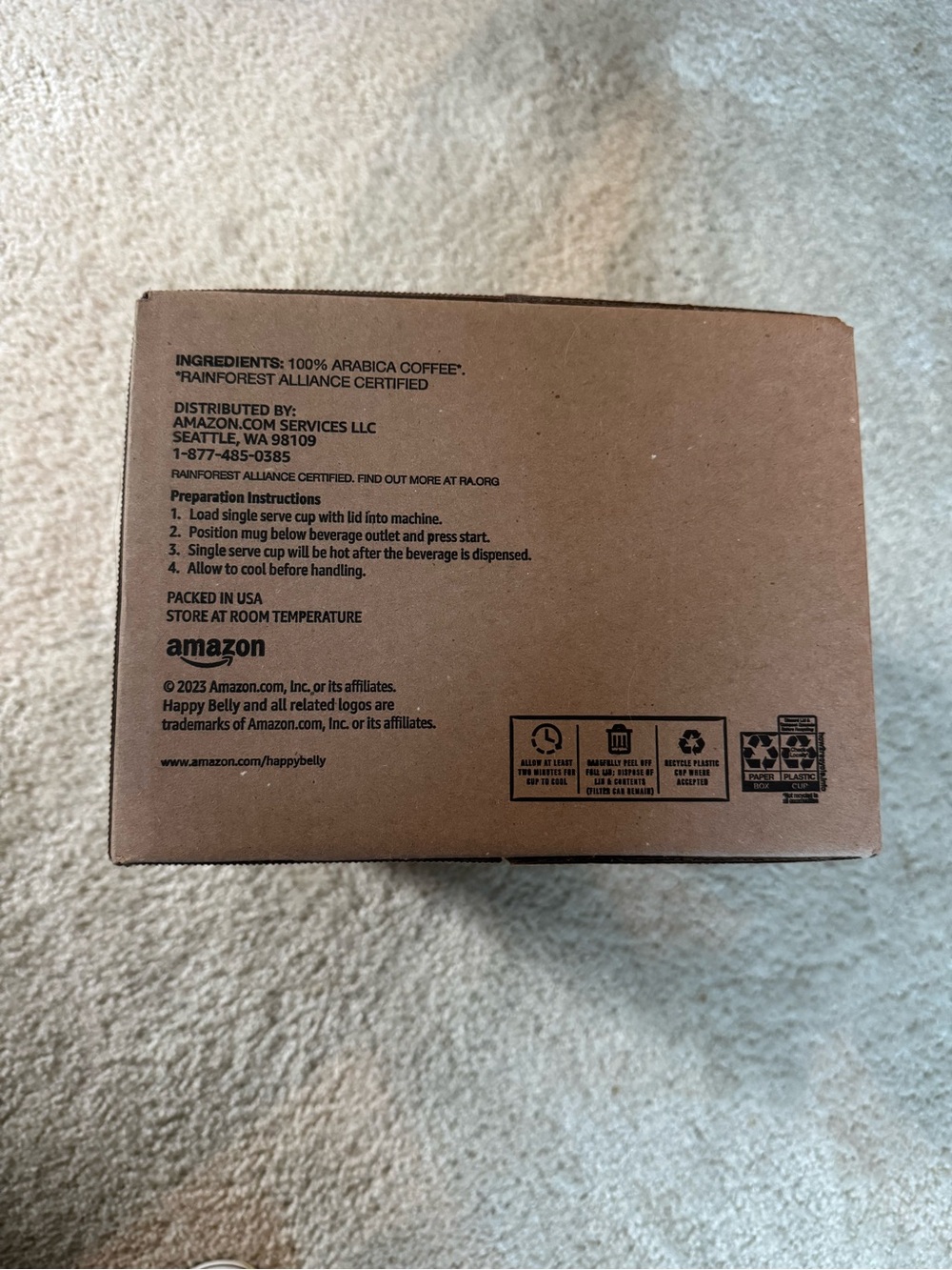 Amazon Brand - Happy Belly Dark Roast Coffee Pods - French Roast - 100 ct - Picture 5 of 6